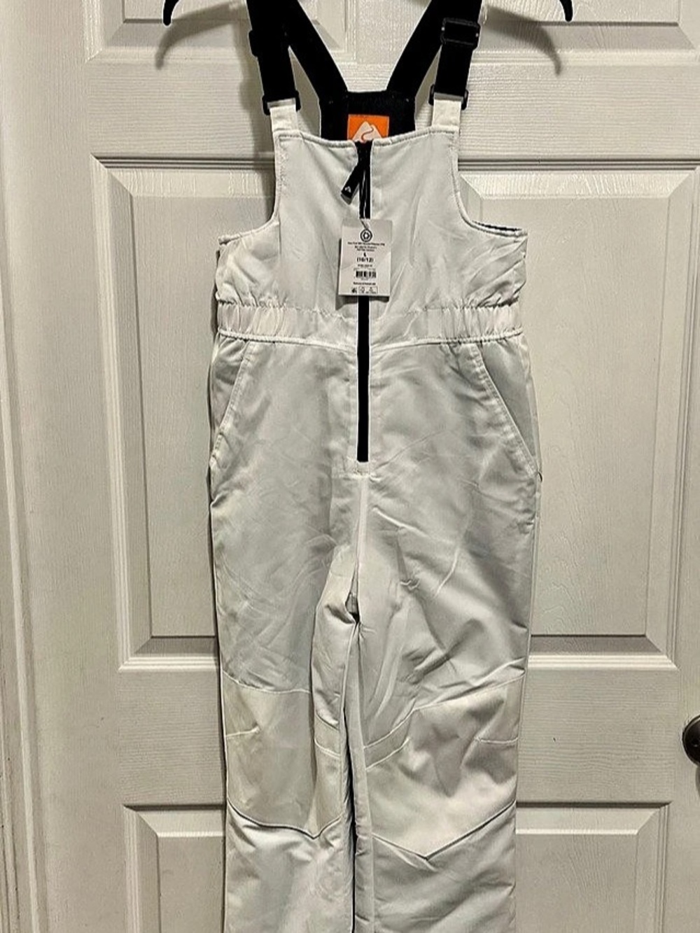 Ozark Trail Kids Snow Bib Overalls White Large (10/12) New